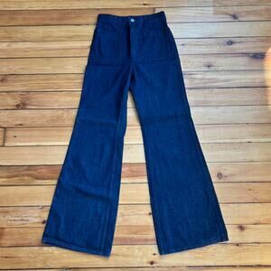 UNIQLO J.W Anderson denim flared high waist jeans 23 waist